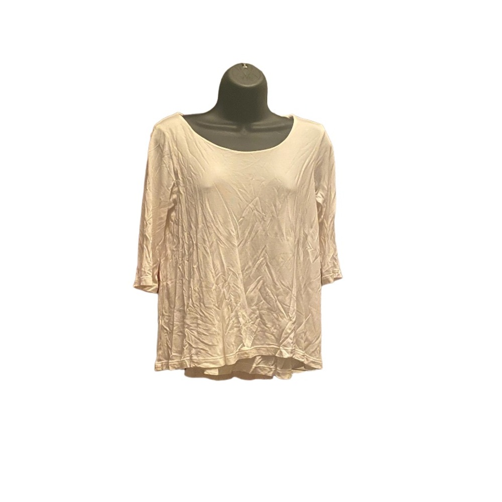 Purejill Ivory Woman Small Petite quarter sleeve top EUC
